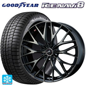 【最大3万円OFFクーポン 6/11 1:59迄】トヨタ ハリアー(80系)用 225/55R19 99Q グッドイヤー アイスナビ8 レオニス MX PBMC/TI 新品スタッドレスタイヤホイール 4本セット