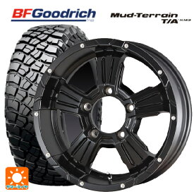 【5/30限定 最大3万円OFFクーポン】225/75R16 115/112Q BFグッドリッチ マッドテレーン TA KM3 ブラックレター 正規品 マルカサービス ナイトロパワー クロスクロウ セミグロスブラック＋ピアスドリルド 16-6J 国産車用 サマータイヤホイール4本セット