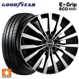 【最大3万円OFFクーポン 6/11 1:59迄】メルセデスベンツ Cクラス(W205)用 225/45R18 95W XL グッドイヤー エフィシェントグリップ エコ EG02 マック クローネ ブラックミラー 新品サマータイヤホイール 4本セット