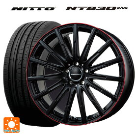 【最大3万円OFFクーポン 6/11 1:59迄】メルセデスベンツ Cクラス(W205)用 225/50R17 98Y ニットー NT830 プラス エアフルト マットブラック/レッドリム 新品サマータイヤホイール 4本セット