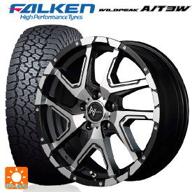 ミツビシ デリカD5(要リフトアップ)(3DA系)用 2021年製 225/75R16 115Q ファルケン ワイルドピーク A/T3W 熟成タイヤ # ナイトロパワーデリンジャー セミグロスブラックポリッシュ/フランジピアスドリルド 新品サマータイヤホイール 4本