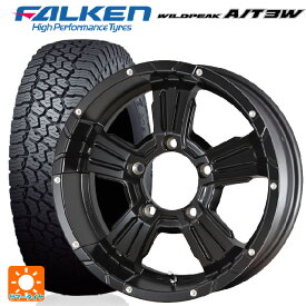 【5/30限定 最大3万円OFFクーポン】2021年製 225/75R16 115Q ファルケン ワイルドピーク A/T3W 熟成タイヤ # マルカサービス ナイトロパワー クロスクロウ セミグロスブラック＋ピアスドリルド 16-6J 国産車用 サマータイヤホイール4本セット