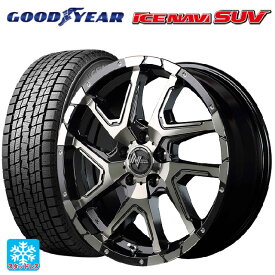 トヨタ ハリアー(80系)用 225/60R18 100Q グッドイヤー アイスナビ SUV ナイトロパワーデリンジャー ブラックメタリックポリッシュ/ブラッククリア/フランジピアスドリルド 新品スタッドレスタイヤホイール 4本セット