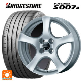 シトロエン C4(B7系)用 205/55R16 94W XL ブリヂストン ポテンザ S007A 正規品 ボルベット タイプ F シルバー 新品サマータイヤホイール 4本セット