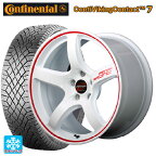 4/20限定 エントリーで最大100％ポイントバック225/65R17 106T XL コンチネンタル コンチバイキングコンタクト7 正規品 マルカサービス RMPレーシング R50 ホワイト/リムレッドライン 17-7J 国産車用 スタッドレスタイヤホイール4本セット