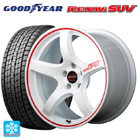 【5/30限定 最大3万円OFFクーポン】225/65R17 102Q グッドイヤー アイスナビ SUV マルカサービス RMPレーシング R50 ホワイト/リムレッドライン 17-7J 国産車用 スタッドレスタイヤホイール4本セット