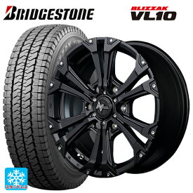 即日発送 トヨタ ハイエース(200系)用 195/80R15 107/105N ブリヂストン ブリザック VL10 # 正規品 ナイトロパワー ジャベリン セミグロスブラック＋ピアス＆ミルド 新品スタッドレスタイヤホイール 4本セット