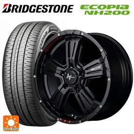 205/65R16 95H ブリヂストン エコピア NH200 正規品 # マルカサービス ナイトロパワー クロスクロウ グラフィティエディション セミグロスブラック＋ピアスドリルド/グラフィティ 16-7J 国産車用 サマータイヤホイール4本セット