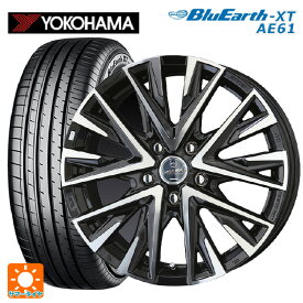 ホンダ ヴェゼル(RV系)用 225/50R18 95V ヨコハマ ブルーアースXT AE61 共豊 スマック レジーナ サファイアブラックポリッシュ 新品サマータイヤホイール 4本セット