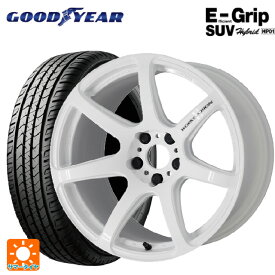 トヨタ ハリアー(80系)用 225/60R18 100H グッドイヤー エフィシェントグリップSUV HP01 # エモーション T7R WHT 新品サマータイヤホイール 4本セット