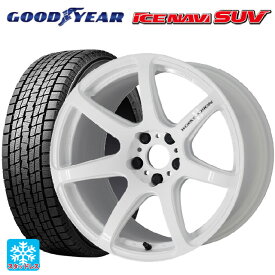 トヨタ ハリアー(80系)用 225/60R18 100Q グッドイヤー アイスナビ SUV エモーション T7R WHT 新品スタッドレスタイヤホイール 4本セット