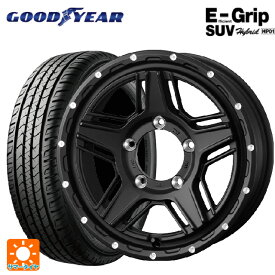 【6/4 20時〜 最大3万円OFFクーポン】175/80R16 91S グッドイヤー エフィシェントグリップSUV HP01 ＃ ウェッズ マッドヴァンス07 FULL MAT BLACK 16-5.5J 国産車用 サマータイヤホイール4本セット