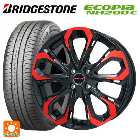 【最大3万円OFFクーポン 6/11 1:59迄】195/45R17 81W ブリヂストン エコピア NH200C 正規品 # ビックウェイ レイシーン プラバ 5X レッドクリア 17-7J 国産車用 サマータイヤホイール4本セット