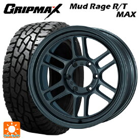 【最大3万円OFFクーポン 3/30 23:59迄】285/70R17 121/118Q グリップマックス マッドレイジ RTマックス ホワイトレター エンケイ オールロード RPT1 マットダークガンメタリック 17-8.5J 国産車用 サマータイヤホイール4本セット