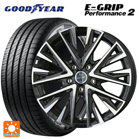 ホンダ ヴェゼル(RV系)用 225/50R18 99W グッドイヤー エフィシェントグリップ パフォーマンス2 共豊 スマック レジーナ サファイアブラックポリッシュ 新品サマータイヤホイール 4本セット