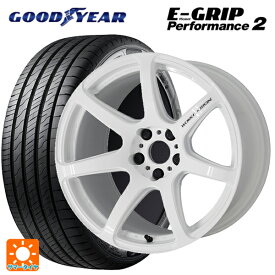 トヨタ ヤリスクロス(10系)用 215/50R18 92V グッドイヤー エフィシェントグリップ パフォーマンス2 エモーション T7R WHT 新品サマータイヤホイール 4本セット