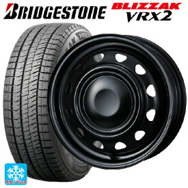 【最大3万円OFFクーポン 4/27 9:59迄】145/80R12 74Q ブリヂストン ブリザック VRX2 正規品 ウェッズ ネオキャロ スチールホイール # セミマットブラック+ブラックキャップ 12-3.5J 国産車用 スタッドレスタイヤホイール4本セット