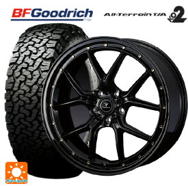 【5/30限定 最大3万円OFFクーポン】ニッサン エクストレイル(33系)用 235/60R18 108/104R BFグッドリッチ オールテレーン TA KO2 ブラックレター 正規品 ノヴァリス アセットS1 BLACK/GOLD PIERCE 新品サマータイヤホイール 4本セット