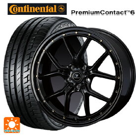 235/55R18 100V コンチネンタル プレミアムコンタクト 6 正規品 ウェッズ ノヴァリス アセットS1 BLACK/GOLD PIERCE 18-8J 国産車用 サマータイヤホイール4本セット