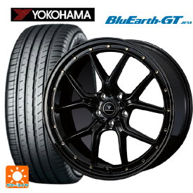 トヨタ アルファード(30系)用 235/50R18 101W XL ヨコハマ ブルーアースGT AE51 ノヴァリス アセットS1 BLACK/GOLD PIERCE 新品サマータイヤホイール 4本セット