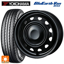 即日発送 【最大3万円OFFクーポン 6/11 1:59迄】145/80R12 80/78N ヨコハマ ブルーアースVan RY55B ウェッズ ネオキャロ スチールホイール セミマットブラック+ブラックキャップ 12-3.5J 国産車用 サマータイヤホイール4本セット