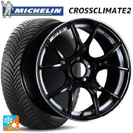 【6/4 20時〜 最大3万円OFFクーポン】185/55R16 83V ミシュラン 正規品 クロスクライメイト2 タナベ SSR GT X02 グロスブラック 16-6.5J 国産車用 オールシーズンタイヤホイール4本セット