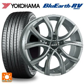 プジョー 3008(P845系)用 225/55R18 98V ヨコハマ ブルーアース RV03 マック アンチバス シルバー 新品サマータイヤホイール 4本セット