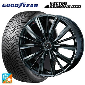 4/20限定 エントリーで最大100％ポイントバック245/45R18 100Y XL グッドイヤー ベクターフォーシーズンズ ジェン3 ウェッズ レオニス VX BMC1 18-8J 国産車用 オールシーズンタイヤホイール4本セット