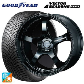 4/20限定 エントリーで最大100％ポイントバック245/40R18 97W XL グッドイヤー ベクターフォーシーズンズ ジェン3 ウェッズ ウェッズスポーツ RN05M Gloss Black 18-8J 国産車用 オールシーズンタイヤホイール4本セット