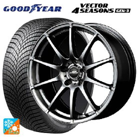 【最大3万円OFFクーポン 6/11 1:59迄】225/45R18 95W XL グッドイヤー ベクターフォーシーズンズ ジェン3 マルカサービス シュナイダー スタッグ メタリックグレー 18-7J 国産車用 オールシーズンタイヤホイール4本セット