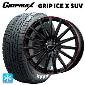 メルセデスベンツ GLC(X253)用 235/60R18 107H XL グリップマックス グリップアイスエックス SUV ホワイトレター # エアフルト マットブラック/レッドリム 新品スタッドレスタイヤホイール 4本セット