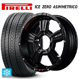 【4/24 20時〜 最大3万円OFFクーポン】215/65R16 98T ピレリ ウインター アイスゼロ アシンメトリコ 正規品 マルカサービス ナイトロパワー クロスクロウ グラフィティエディション セミグロスブラック＋ピアスドリルド/グラフィティ 16-5.5J 国産車用 スタッドレスタイヤホ