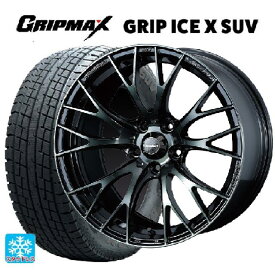 ミツビシ アウトランダーPHEV(5LA GNOW)用 235/60R18 107H XL グリップマックス グリップアイスX SUV ブラックレター # ウェッズ ウェッズスポーツ SA20R WBC 新品スタッドレスタイヤホイール 4本セット