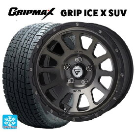 即日発送 【5/25限定抽選で100％ポイントバック】トヨタ RAV4(50系)用 225/65R17 102T グリップマックス グリップアイスエックス SUV ブラックレター # デルタフォース オーバル マットスモークポリッシュ 新品スタッドレスタイヤホイール 4本セット