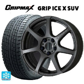 スバル レガシィアウトバック(BS系)用 225/55R18 102H XL グリップマックス グリップアイスエックス SUV ブラックレター # エモーション T7R # MGM 新品スタッドレスタイヤホイール 4本セット