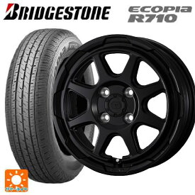 【6/4 20時〜 最大3万円OFFクーポン】155/80R14 88/86N ブリヂストン エコピア R710 正規品 # ウェッズ ウェッズ アドヴェンチャー スタットベルグ セミマットブラック 14-5J 国産車用 サマータイヤホイール4本セット