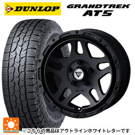 ミツビシ デリカD5(要リフトアップ)(3DA系)用 235/70R16 106S ダンロップ グラントレックAT5 ホワイトレター デルタフォース オーバーランド マットブラック 新品サマータイヤホイール 4本セット