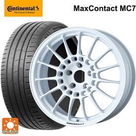 トヨタ GRカローラ(4BA-GZEA14H)用 255/35R18 94Y XL コンチネンタル マックスコンタクト MC7 正規品 エンケイスポーツ RC-T5 White 新品サマータイヤホイール 4本セット