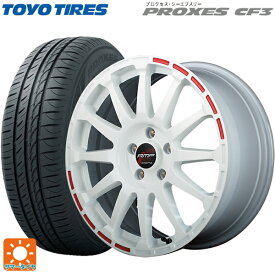 【最大3万円OFFクーポン 6/11 1:59迄】215/55R17 98V トーヨー プロクセス CF3 マルカサービス アールエムピーレーシング GR12 ホワイト／ストロボレッド 17-7J 国産車用 サマータイヤホイール4本セット