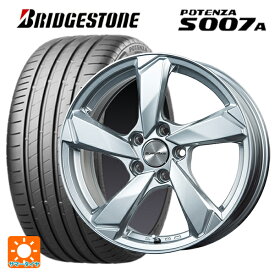 プジョー 508(R8系)用 215/55R17 94W ブリヂストン ポテンザ S007A 正規品 クロスエッジ シルバー 新品サマータイヤホイール 4本セット