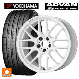 4/20限定 エントリーで最大100％ポイントバック235/60R18 107W XL ヨコハマ アドバンスポーツ V105 ワーク エモーション M8R WHT 18-8.5J 国産車用 サマータイヤホイール4本セット