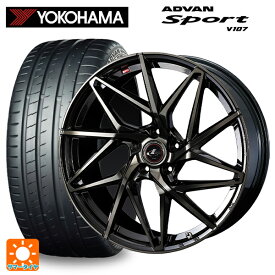 スバル レヴォーグ(VN系)用 225/45R18 95Y XL ヨコハマ アドバンスポーツ V107 レオニス IT PBMC/TI 新品サマータイヤホイール 4本セット