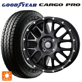 トヨタ プロボックス(160系)用 155/80R14 88/86N グッドイヤー カーゴプロ マッドヴァンス 08 FLINT BLACK 新品サマータイヤホイール 4本セット