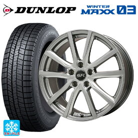 【最大3万円OFFクーポン 6/11 1:59迄】235/55R18 100Q ダンロップ ウィンターマックス 03(WM03) エルベ Vスポーク # メタリックグレー 18-7.5J 国産車用 スタッドレスタイヤホイール4本セット