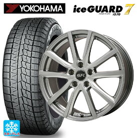 215/55R17 94Q ヨコハマ アイスガード7(IG70) エルベ Vスポーク メタリックグレー 17-7J 国産車用 スタッドレスタイヤホイール4本セット