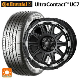 トヨタ ヤリス(10系)用 185/55R16 83V コンチネンタル ウルトラコンタクト UC7 正規品 ハイブロック レグルス サテンブラック/リムポリッシュ 新品サマータイヤホイール 4本セット