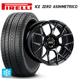 【4/25限定 抽選で最大100％ポイントバック】225/45R18 95H XL ピレリ ウインター アイスゼロ アシンメトリコ 正規品 BBS RE-V7 BK 18-7.5J 国産車用 スタッドレスタイヤホイール4本セット