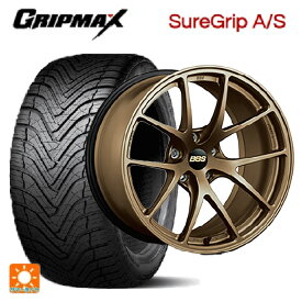 【6/22 20時〜 全品P5倍＆クーポン】225/40R18 92W XL グリップマックス シュアグリップ A/S ブラックレター BBS RI-A MBZ 18-7.5J 国産車用 オールシーズンタイヤホイール4本セット