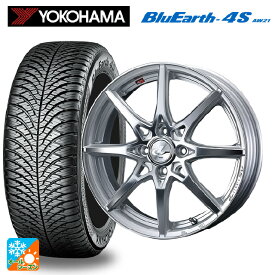 【最大3万円OFFクーポン 6/11 1:59迄】トヨタ アクア(PK16/PK15系)用 185/65R15 88H ヨコハマ ブルーアース4S AW21 レオニス SV HSMC 新品オールシーズンタイヤホイール 4本セット