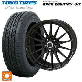 トヨタ C-HR(ZYX10)用 215/60R17 96V トーヨー オープンカントリー UT 共豊 エンケイチューニングFC01 セミグロスブラック×ロゴレーザーエッジング 新品サマータイヤホイール 4本セット
